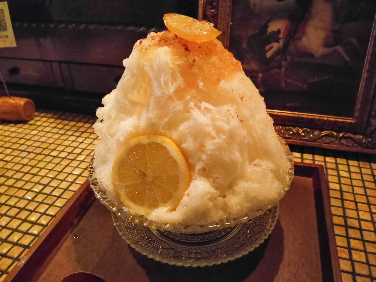The Bar ALCAZAR のかき氷「生姜はちみつ」