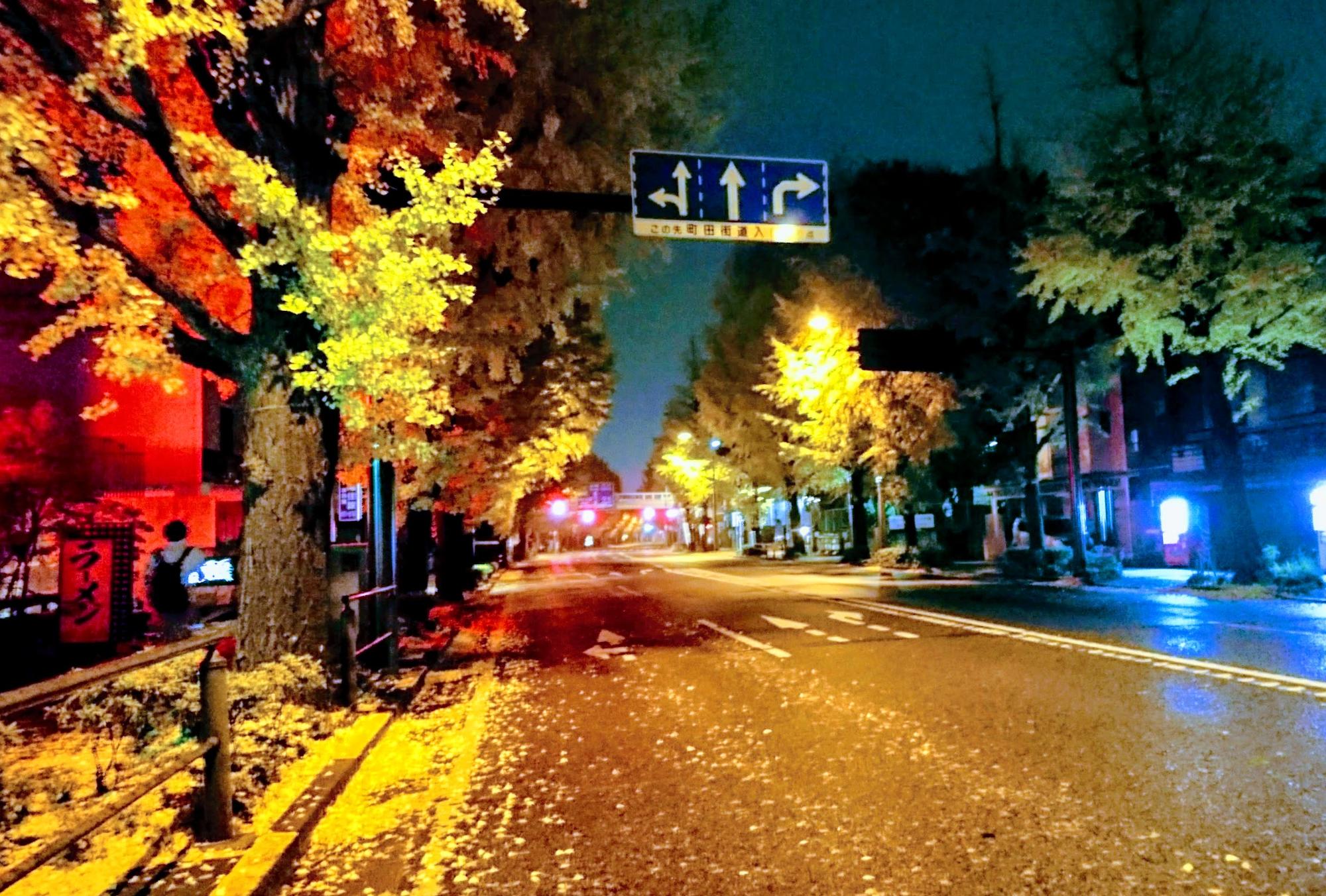 2021年11月　夜の甲州街道