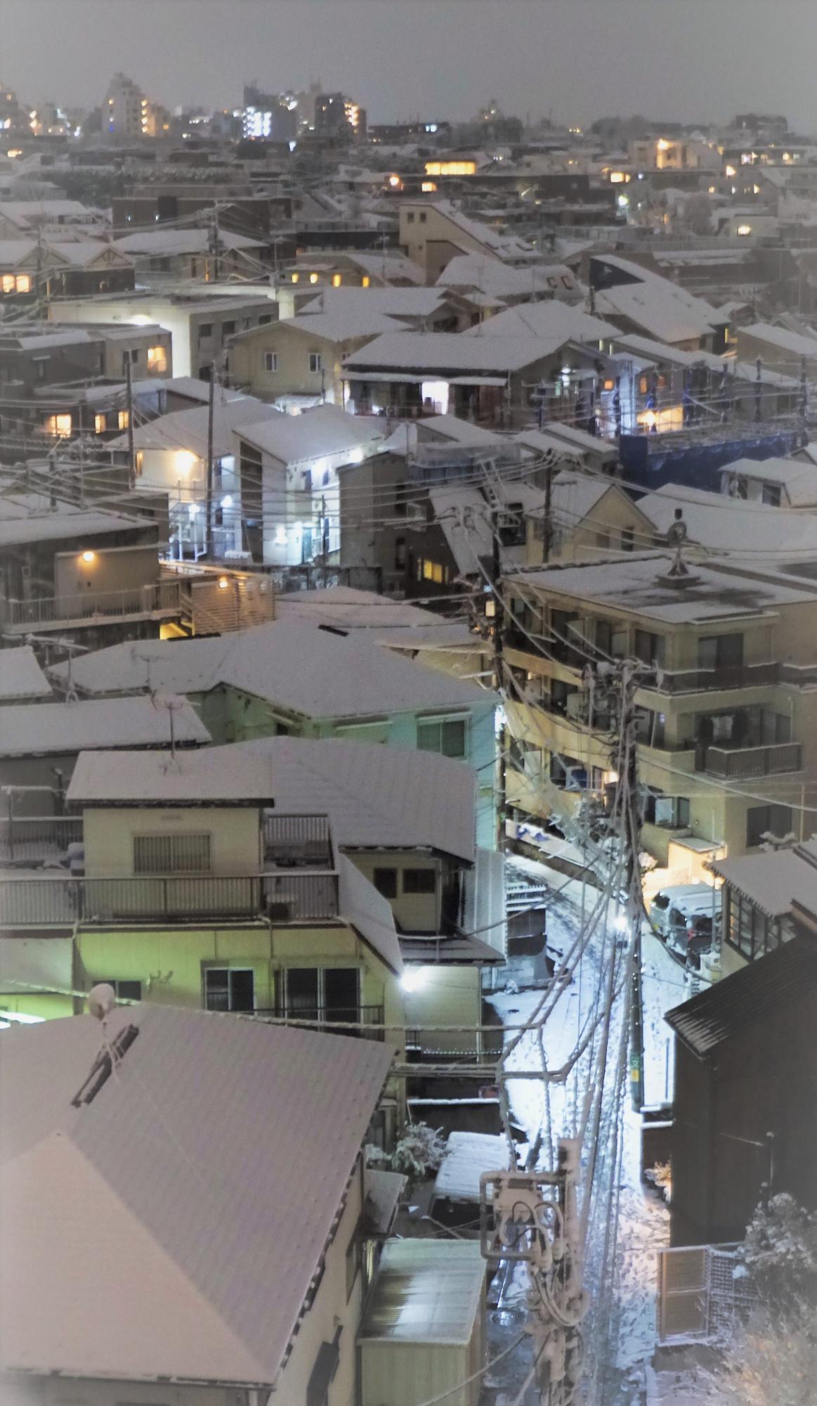 北日本の冬景色ではなく、渋谷区富ヶ谷の住宅街