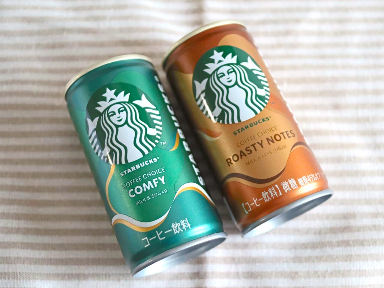 左：「スターバックス COFFEE CHOICE コンフィ」、右：「スターバックス COFFEE CHOICE ロースティノーツ」各129円