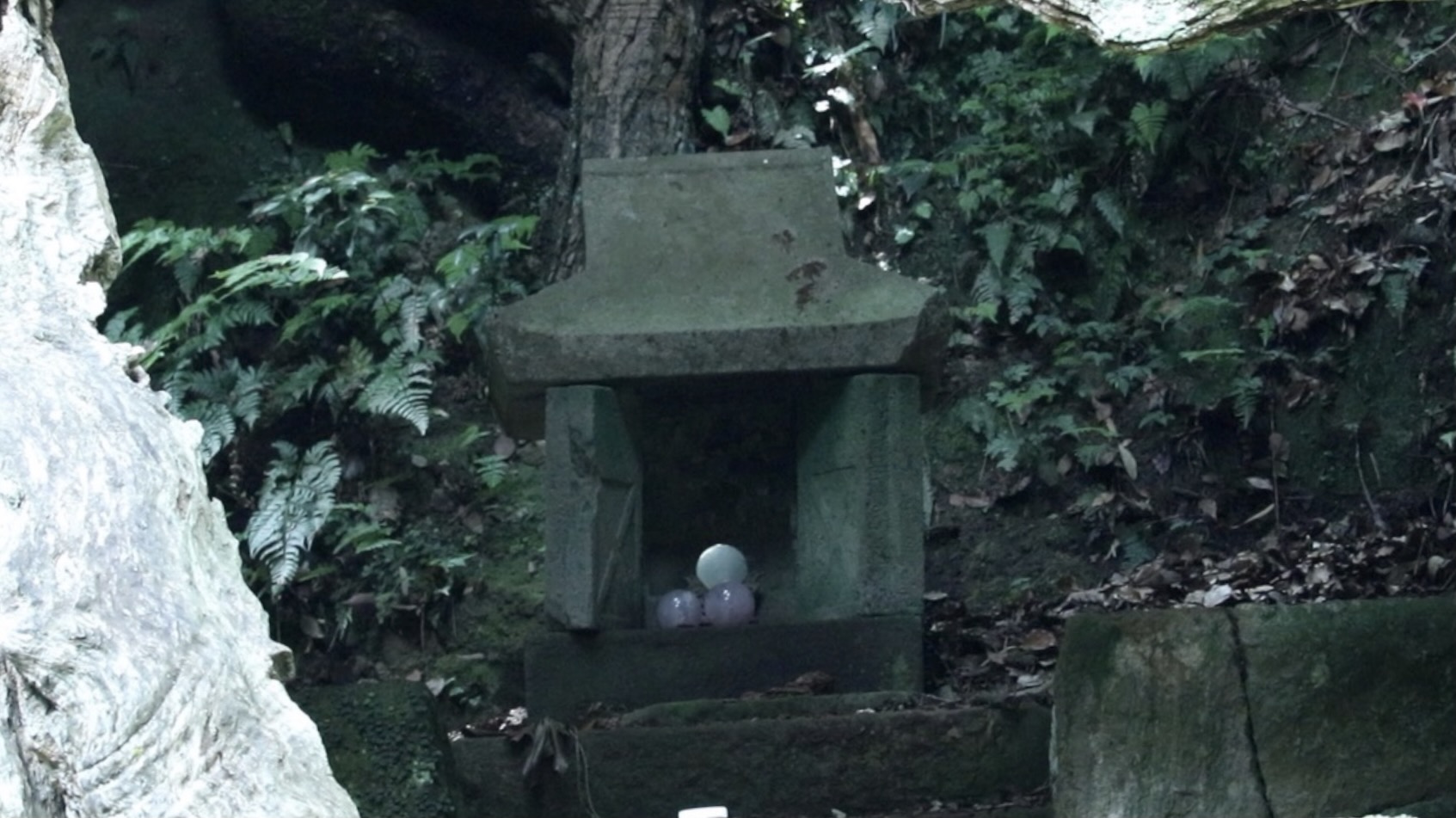 内部に祀られている石祠