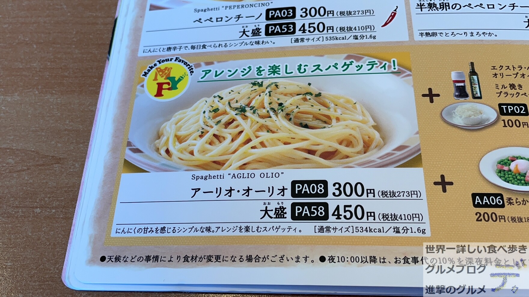 アーリオ オーリオ サイゼリヤの300円パスタを実食 進撃のグルメ Yahoo Japan クリエイターズプログラム