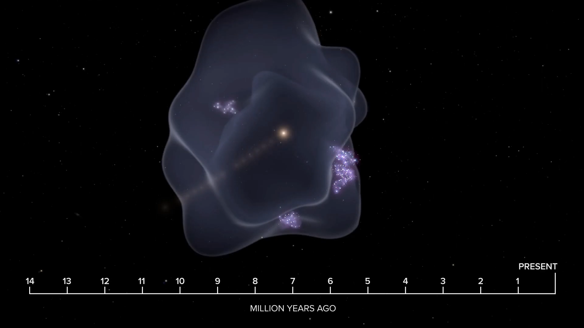 Credit:Center for Astrophysics, A Bubbly Origin for Stars Around the Sun