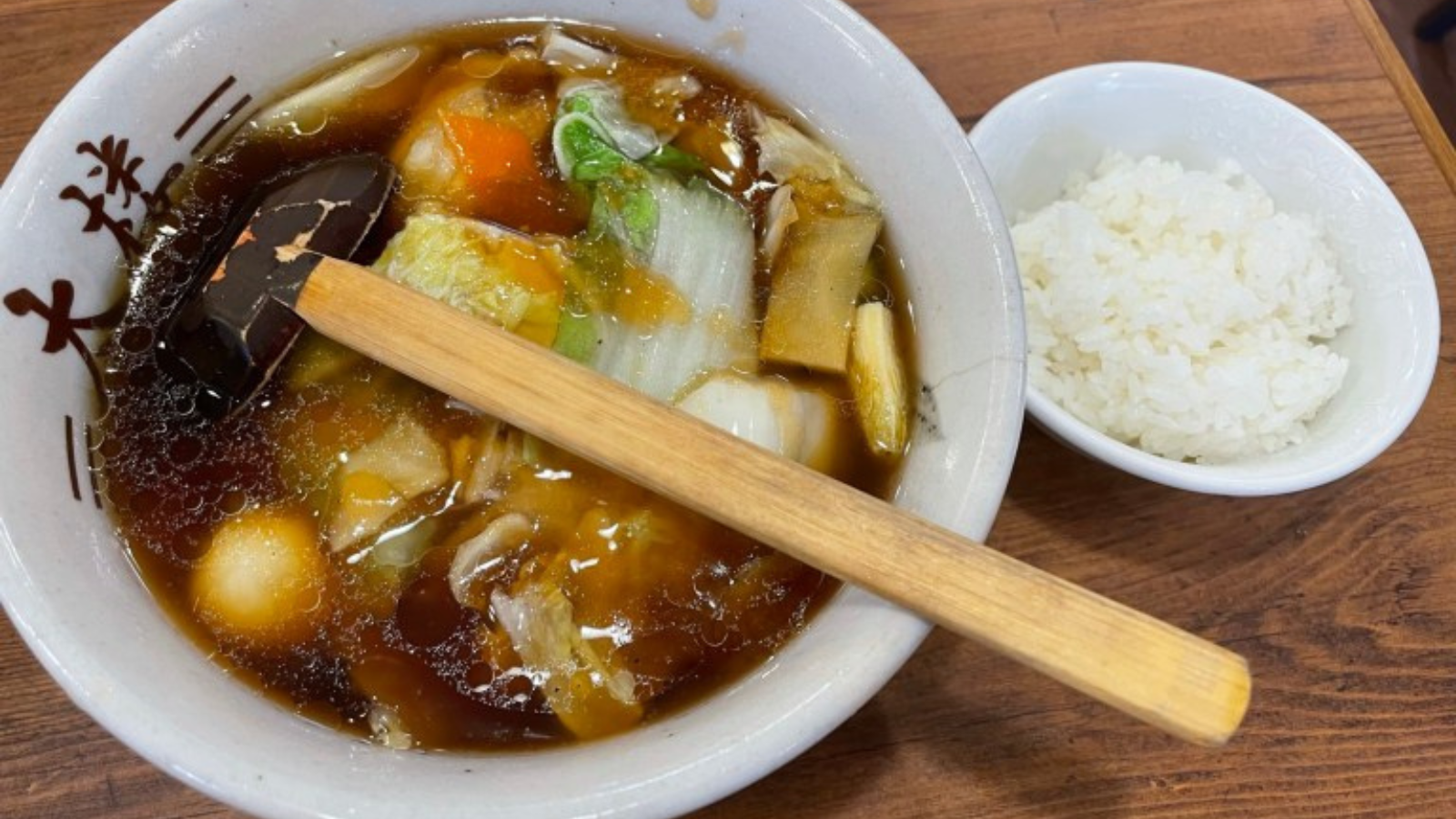 広東麺+ライス